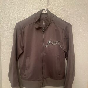 #rockstar rhinestone gray jacket sm 25 in chest to chest and 21in shoulder down